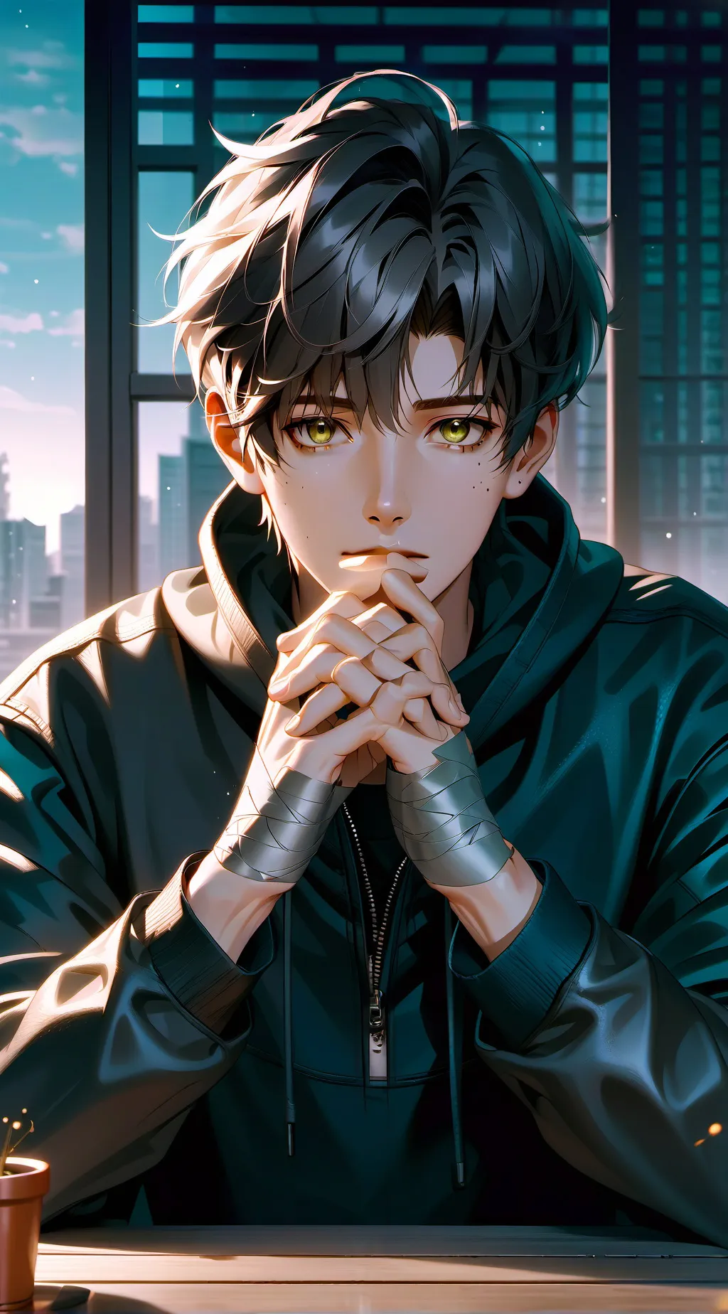 ai character: ASHER VALE ⚡️ background