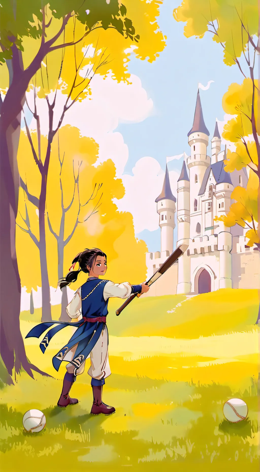 ai character: Batting day background