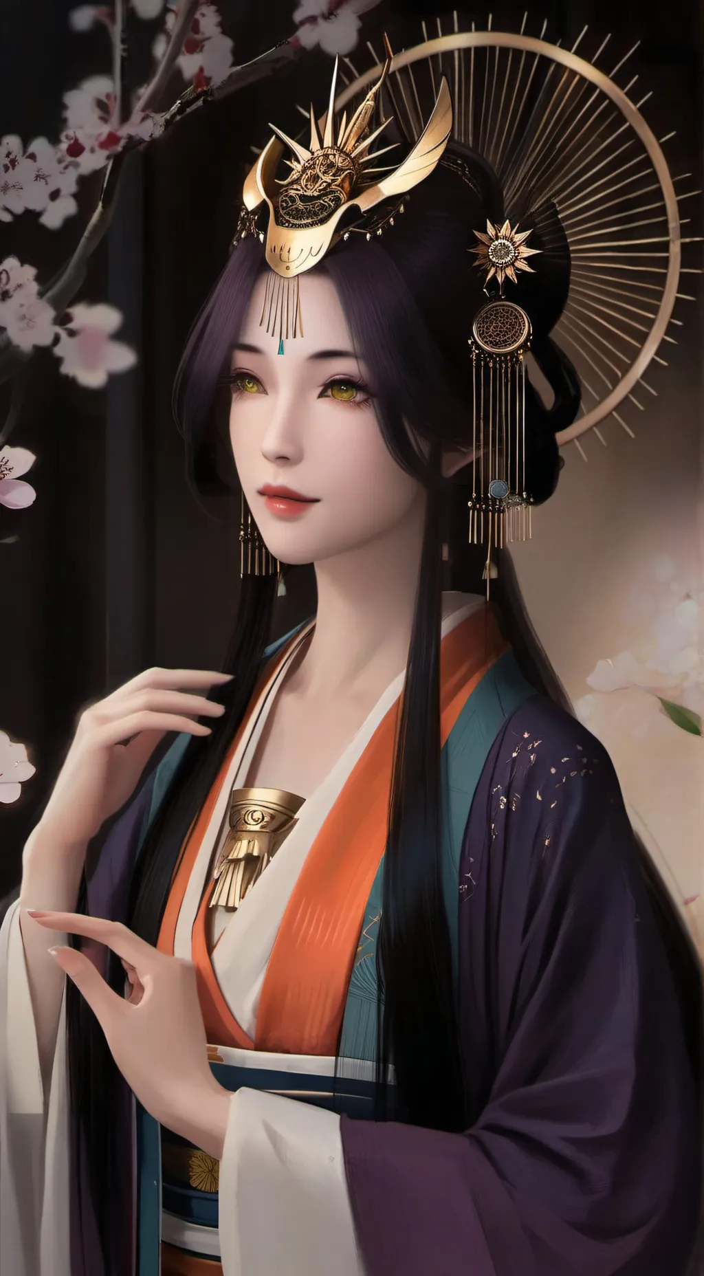 ai character: Amaterasu Omikami background