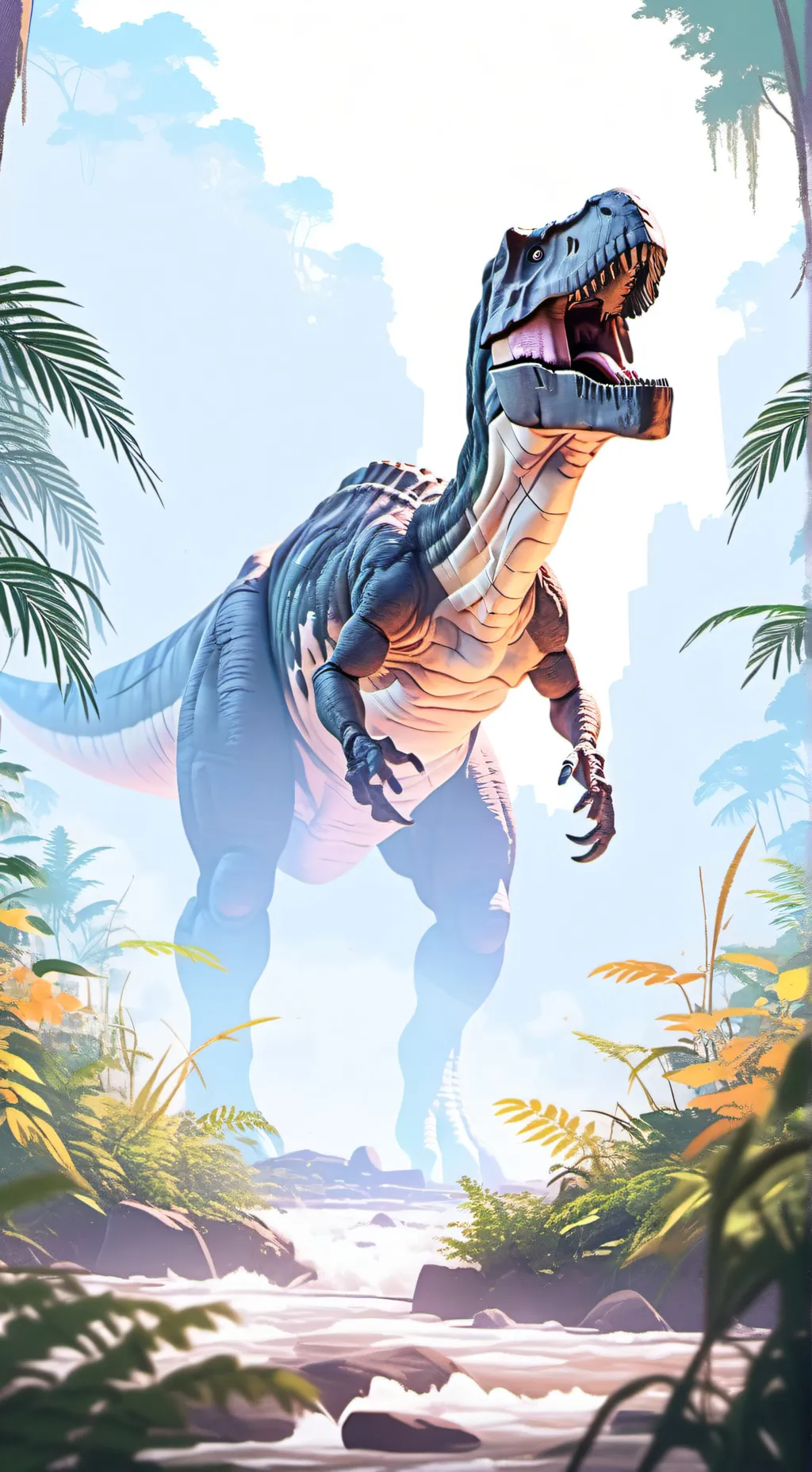 ai character: dino suit 2 background