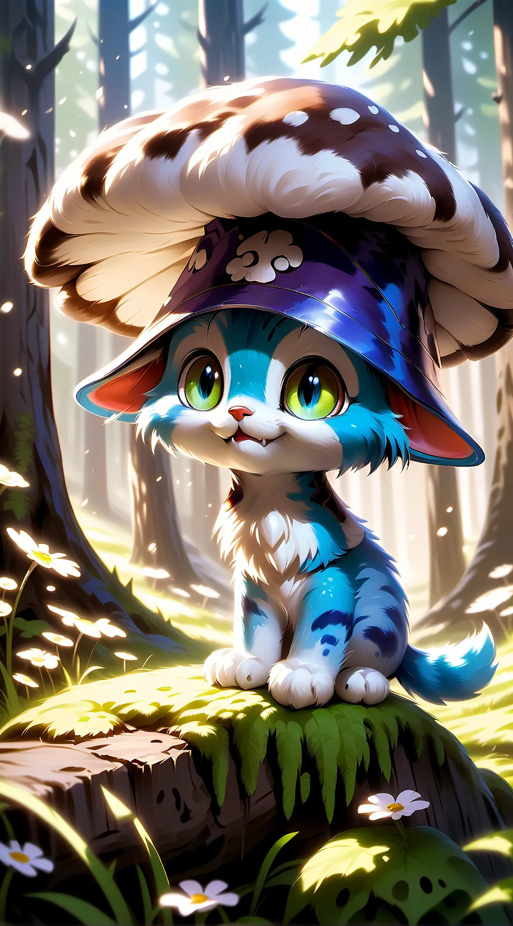 ai character: Smurf cat background