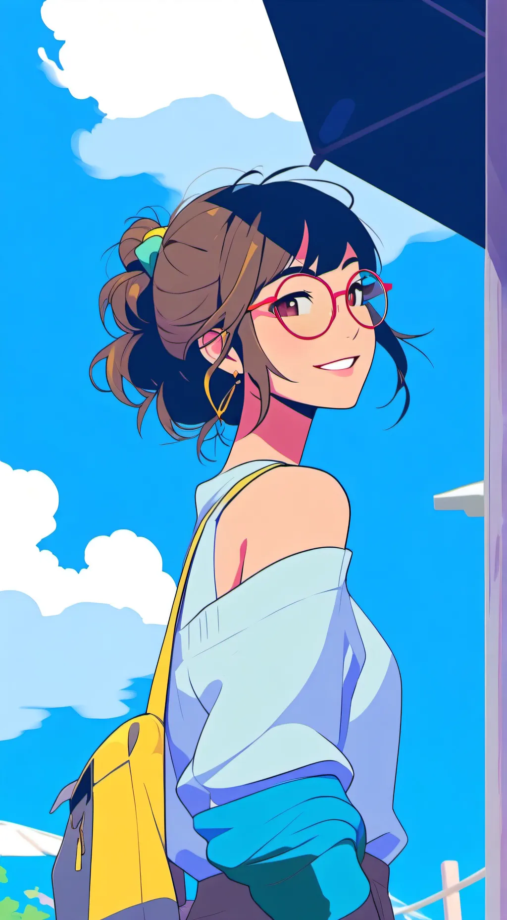 ai character: Ashley  background