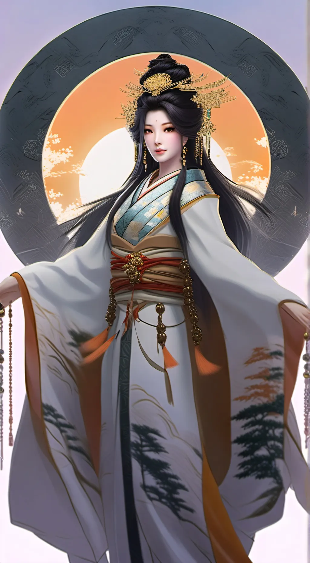 ai character: Amaterasu Omikami background