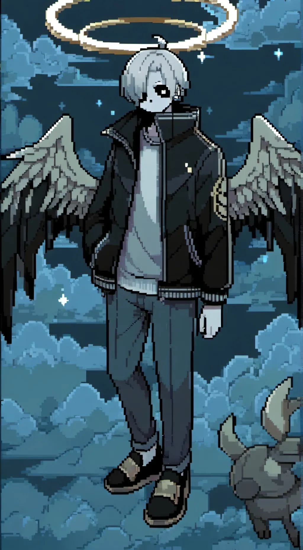 ai character: Angel sans. background