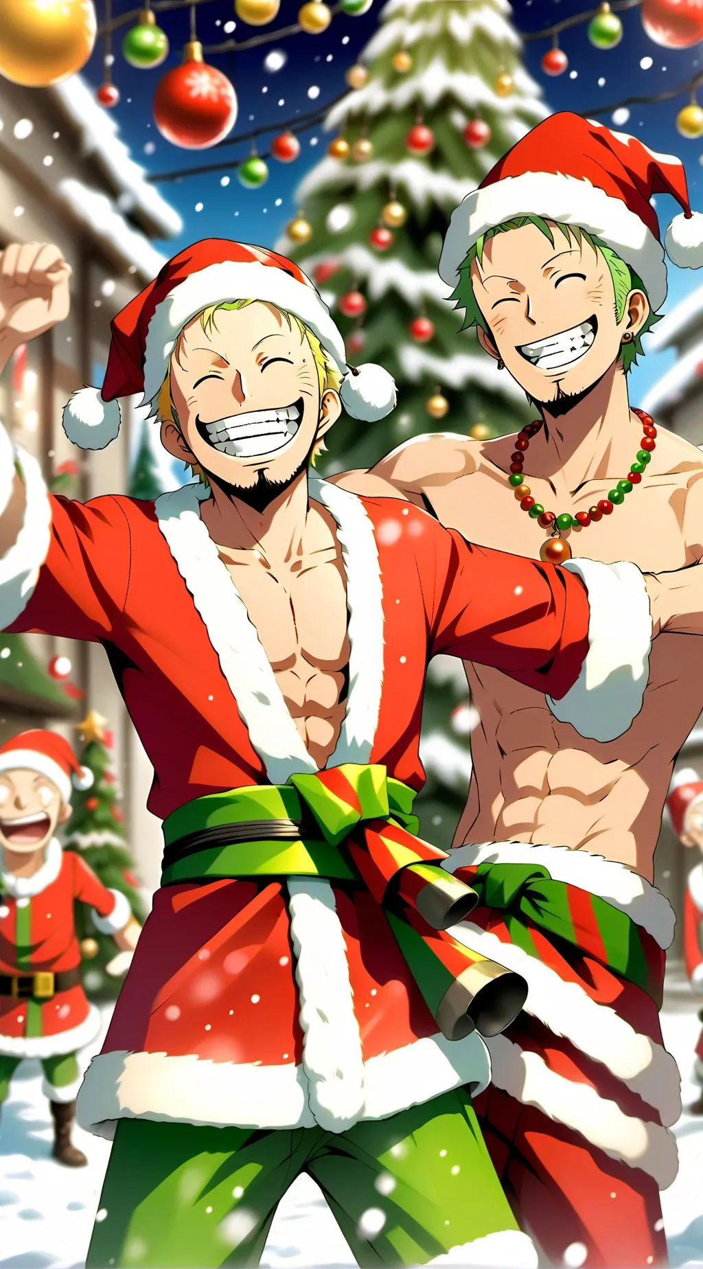 ai character: Zoro x Sanji background