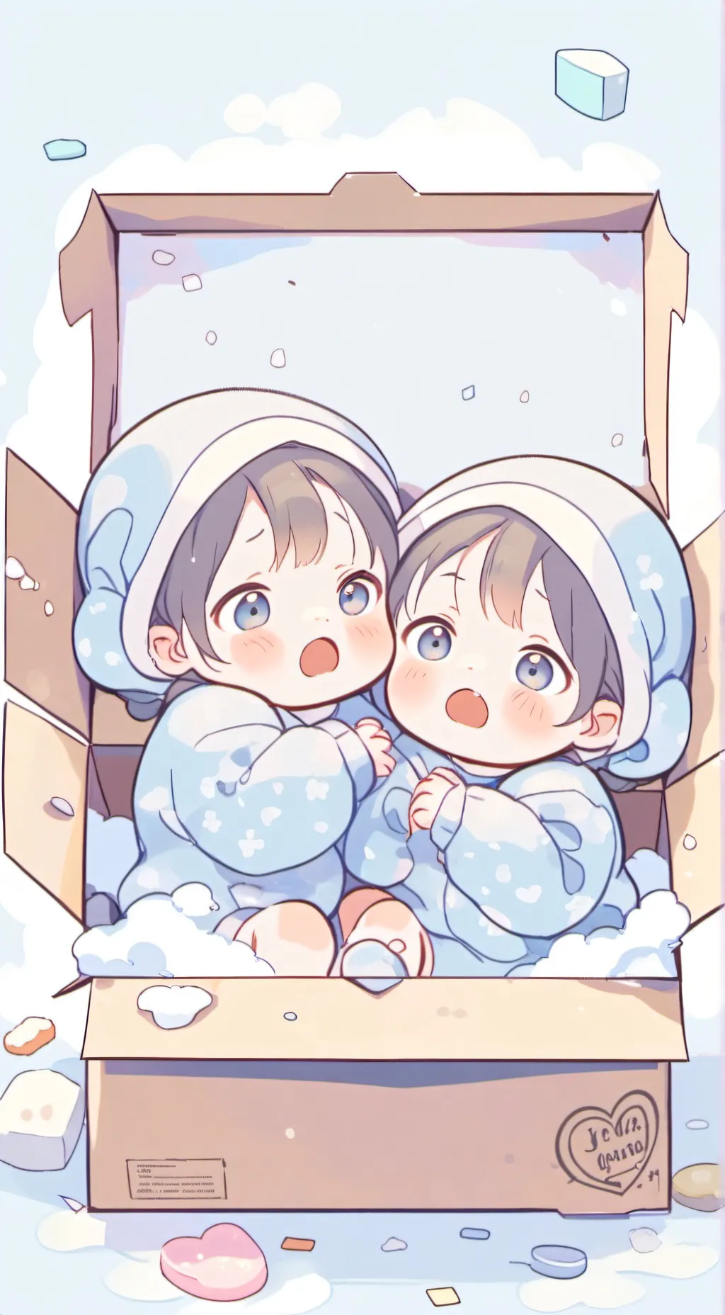 ai character: kiri et poupy background