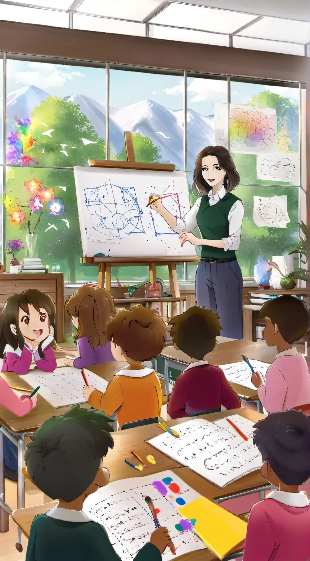 ai character: Kindergarten  background