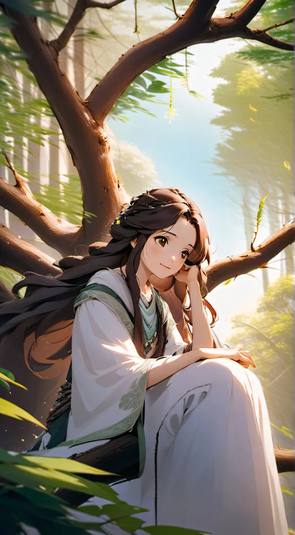 ai character: Jullet 🌲✨ background