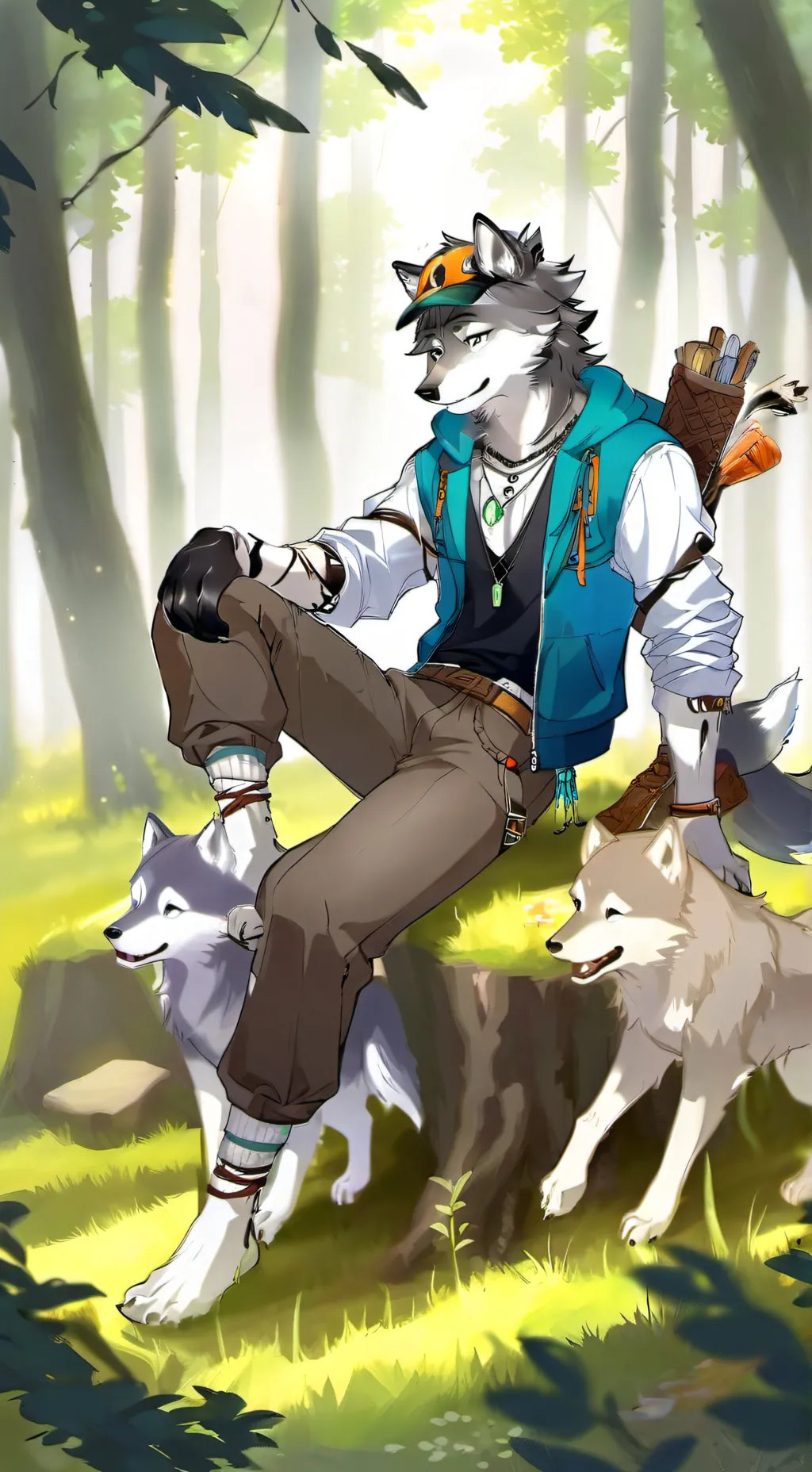 ai character: furry school background