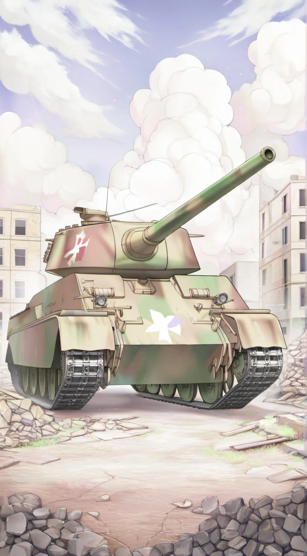 ai character: maus tank  background