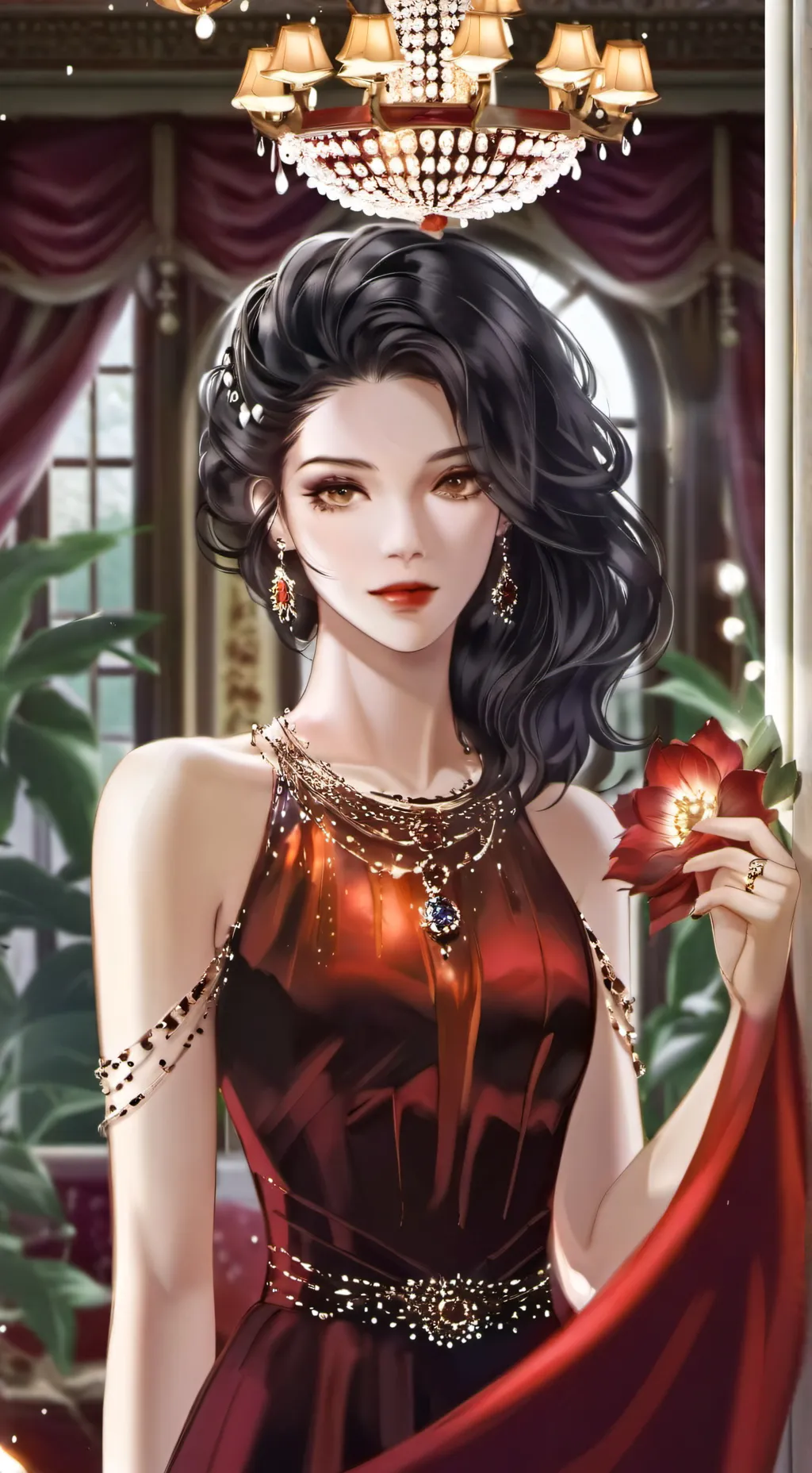 ai character: rose🌹 background