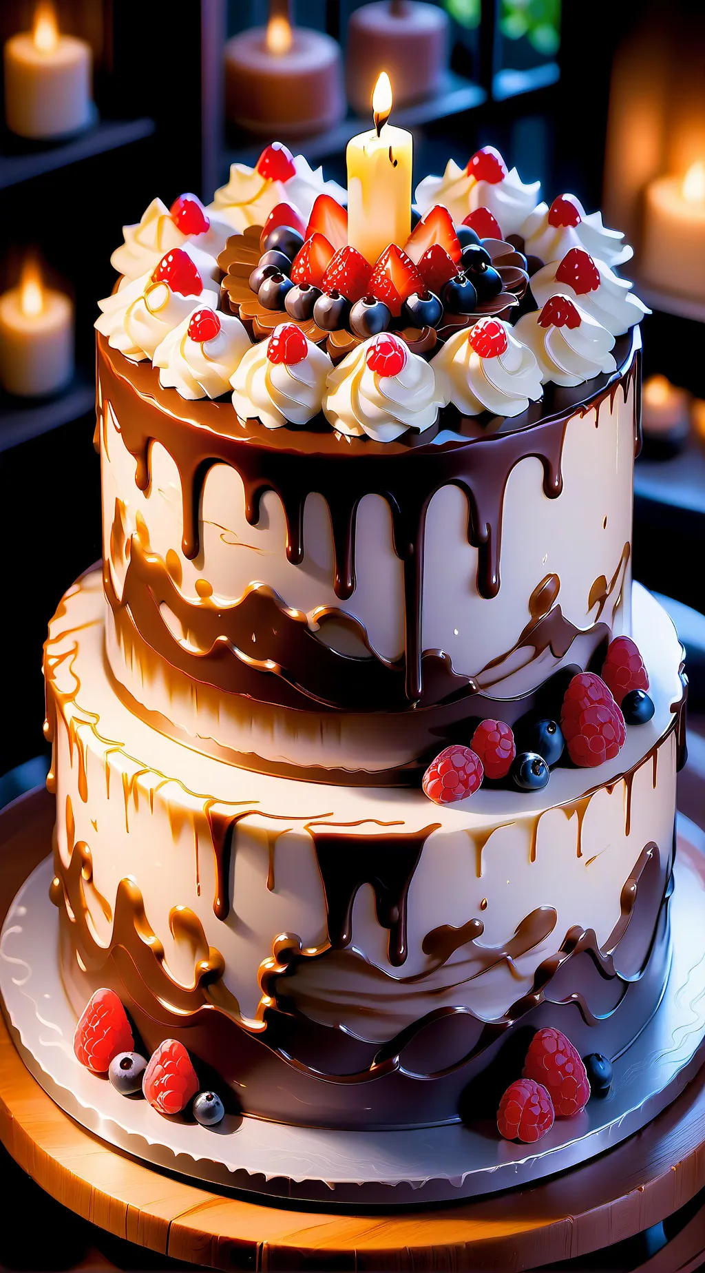 ai character: gâteaux  background