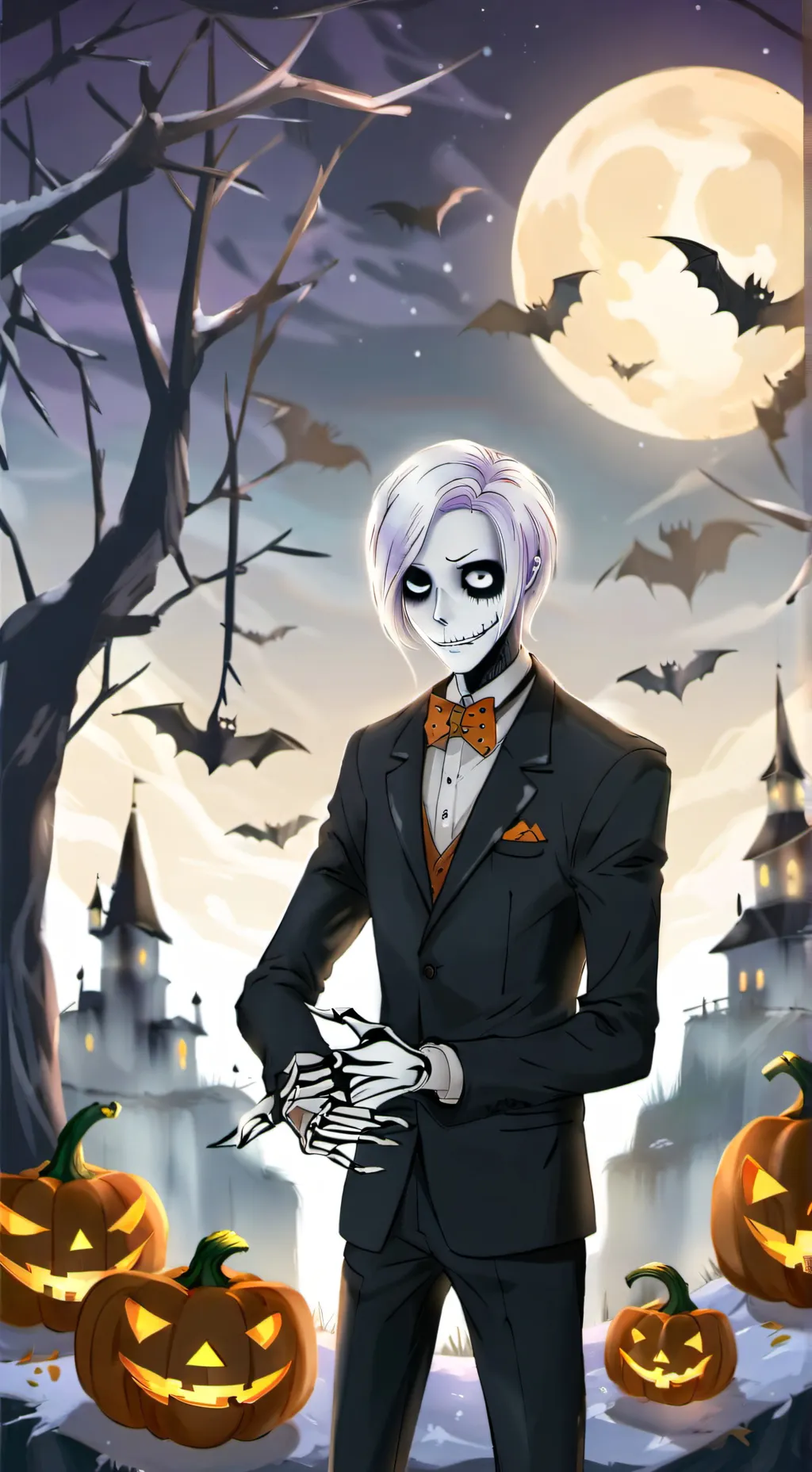 ai character: Jack Skellington background