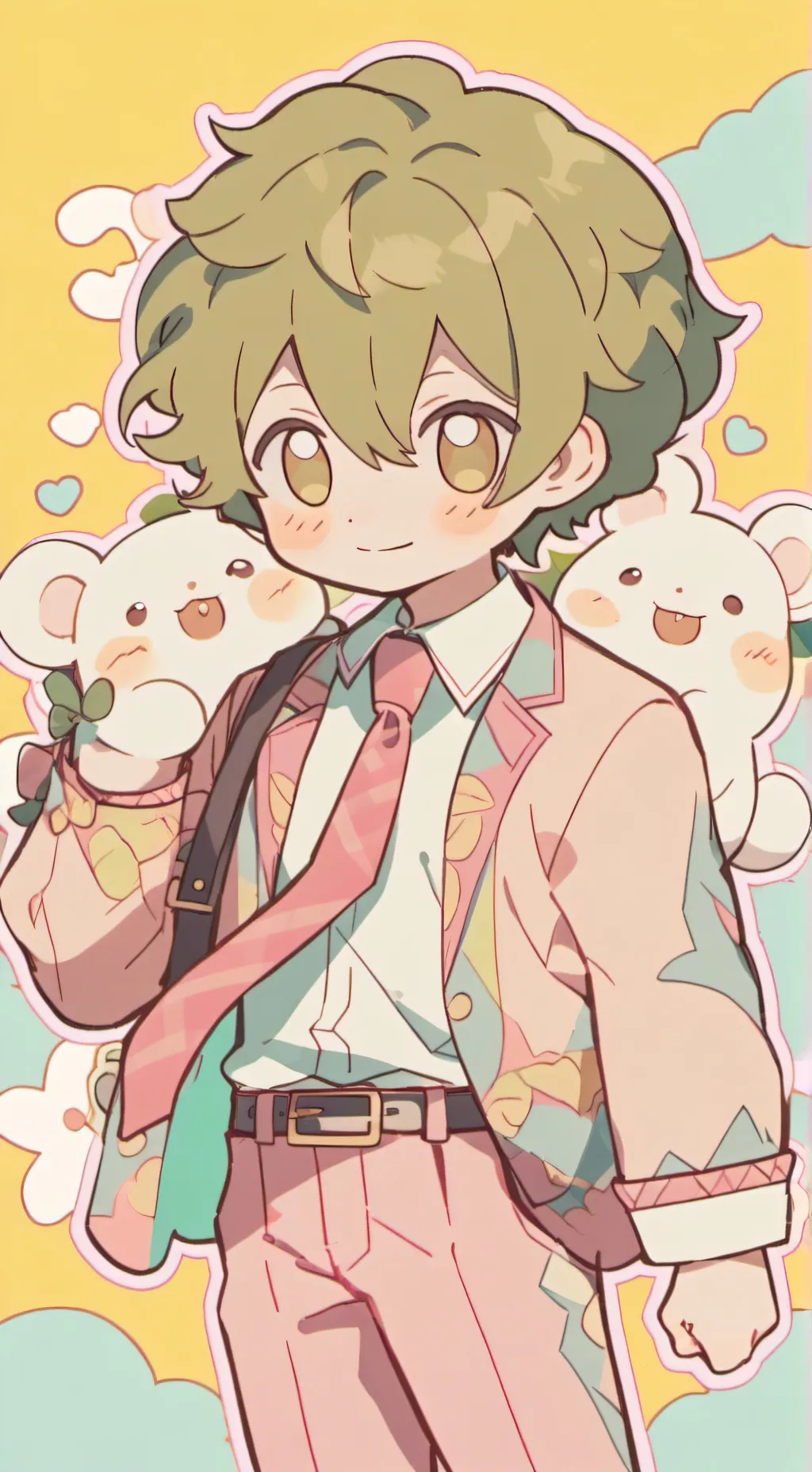 ai character: Teddy Bear Guardian background