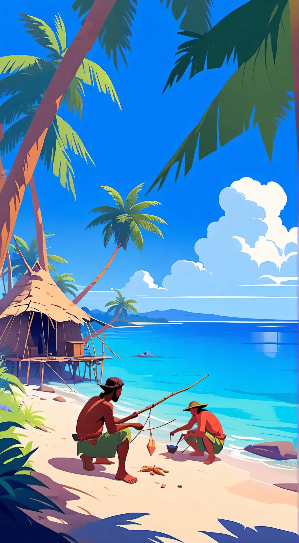 ai character: Survival Island  background