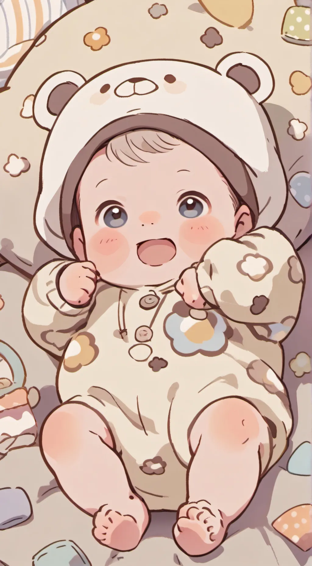 ai character: fat baby background
