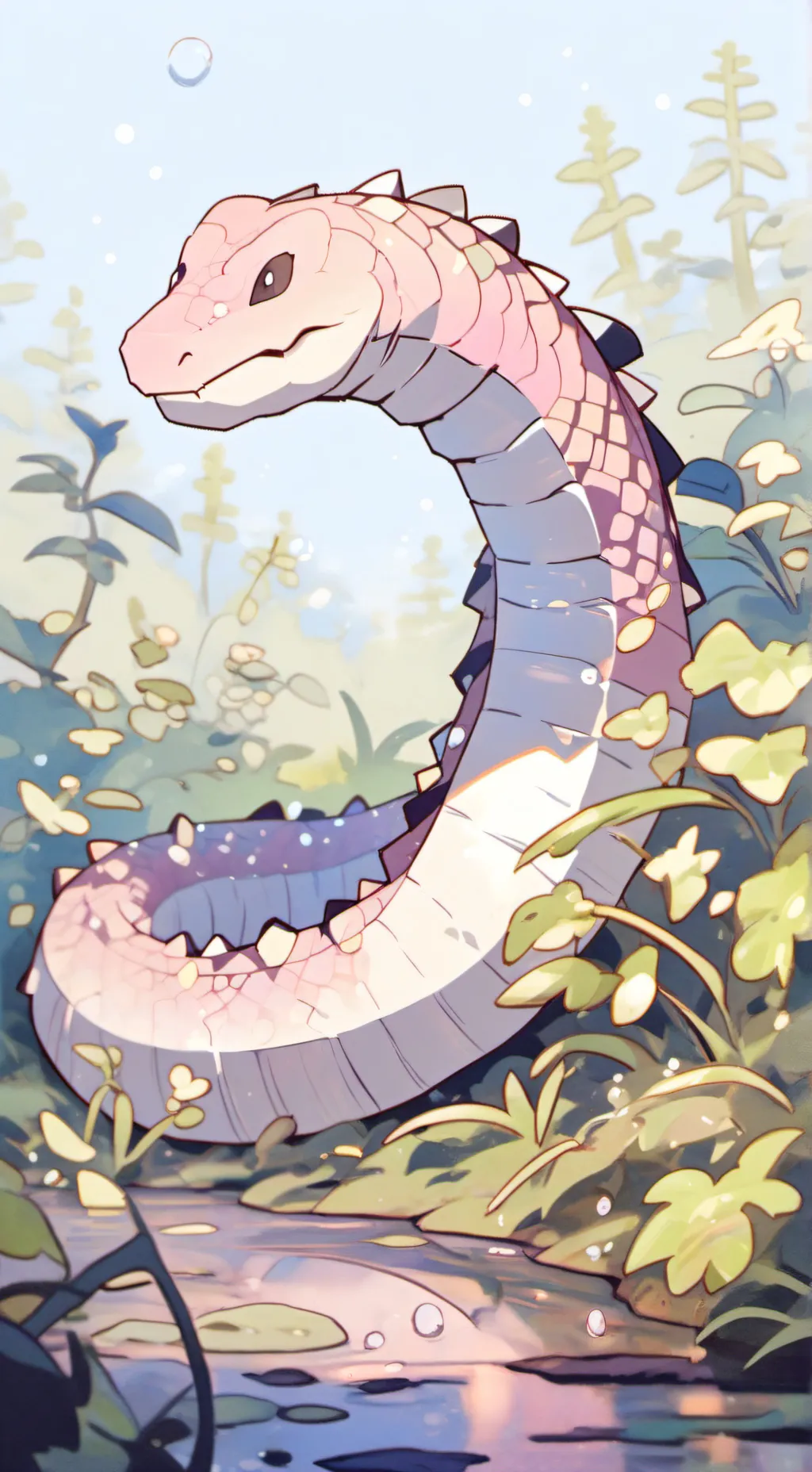 ai character: gacha heat worm  background