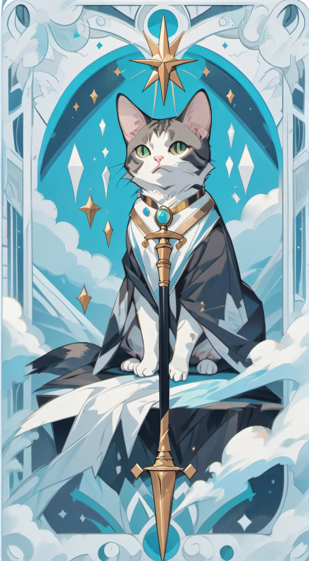 ai character: The god of cats background