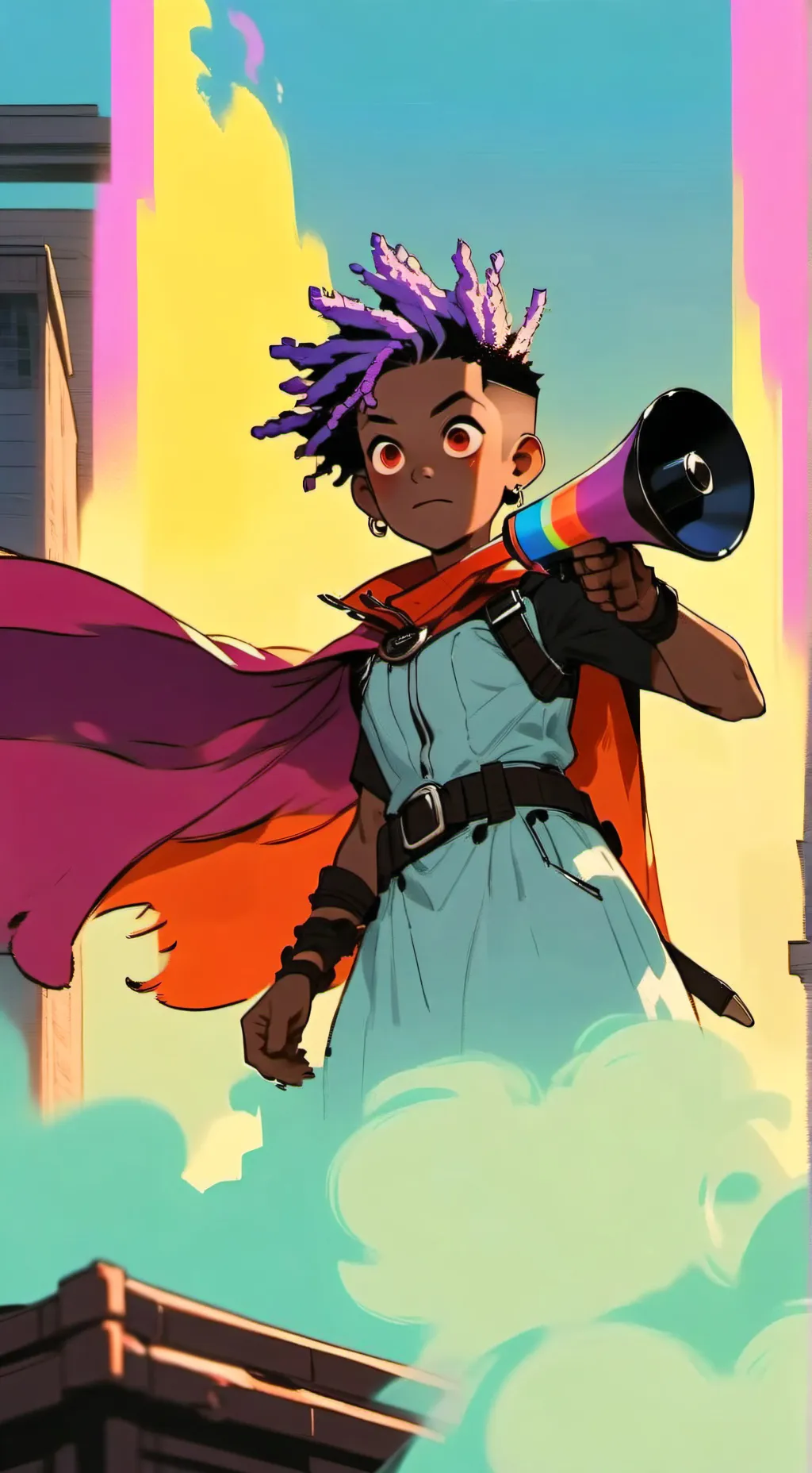 ai character: The Fiery Vegan Pe background