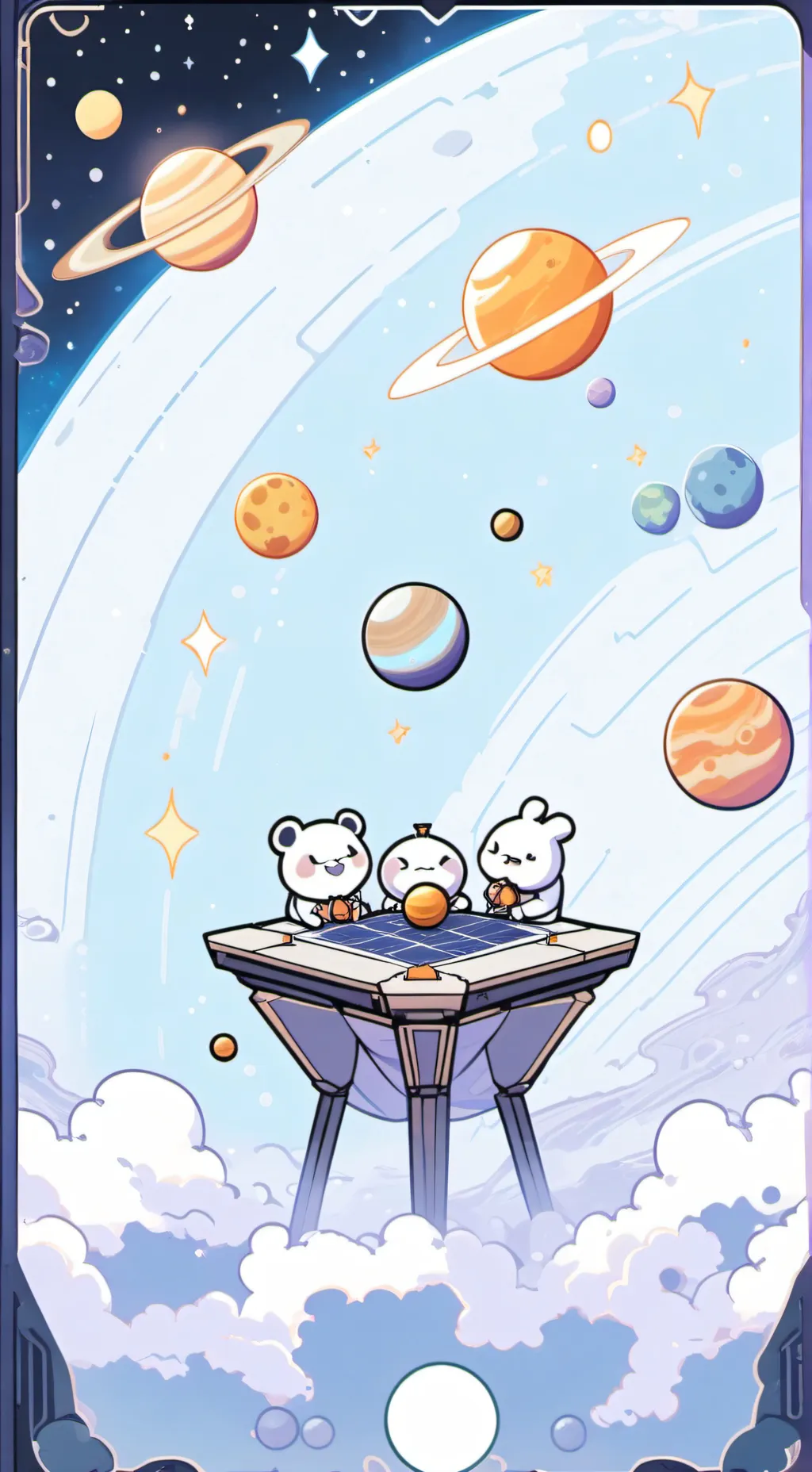 ai character: SOLARBALLS!!🥳🥳🥳🥳🥳🥳 background