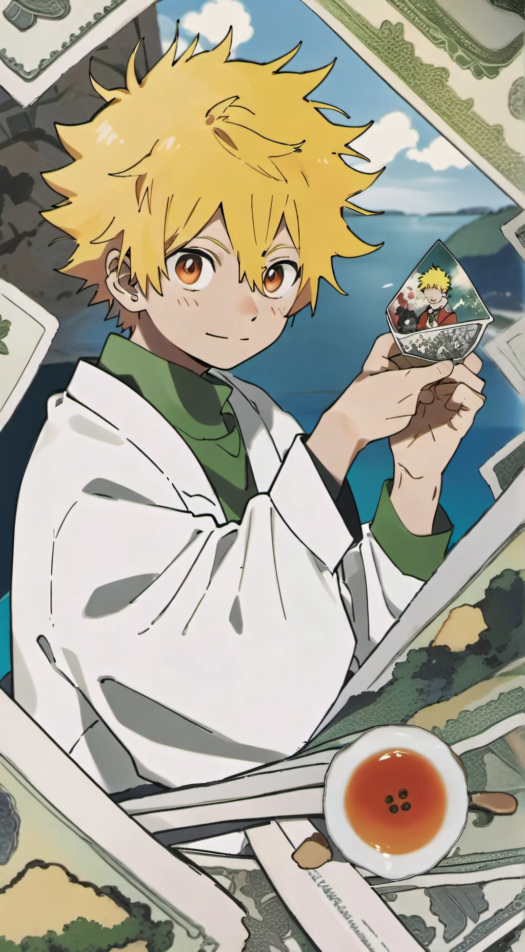 ai character: kind bakugo  background