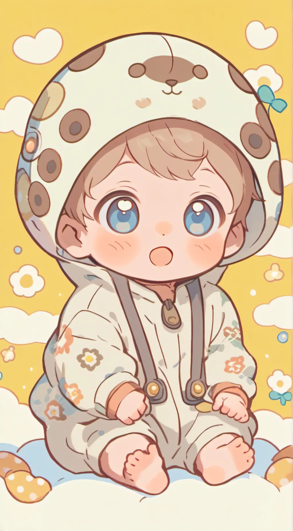 ai character: baby Mimi  background