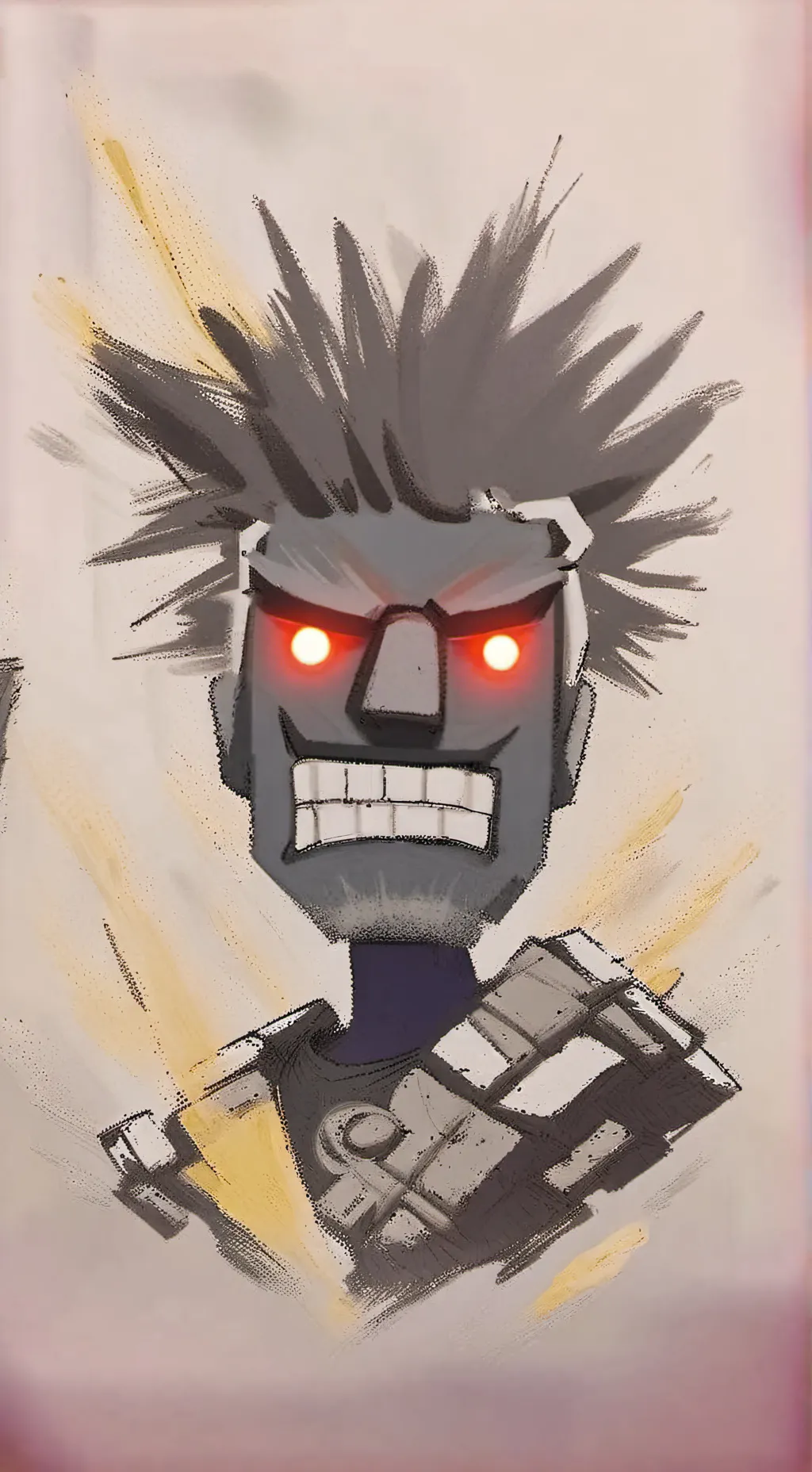 ai character: a drawing  background