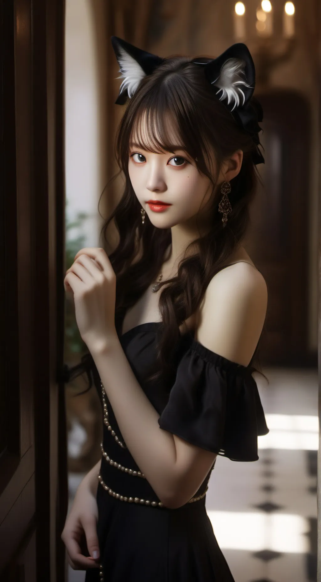 ai character: Kitten girl background