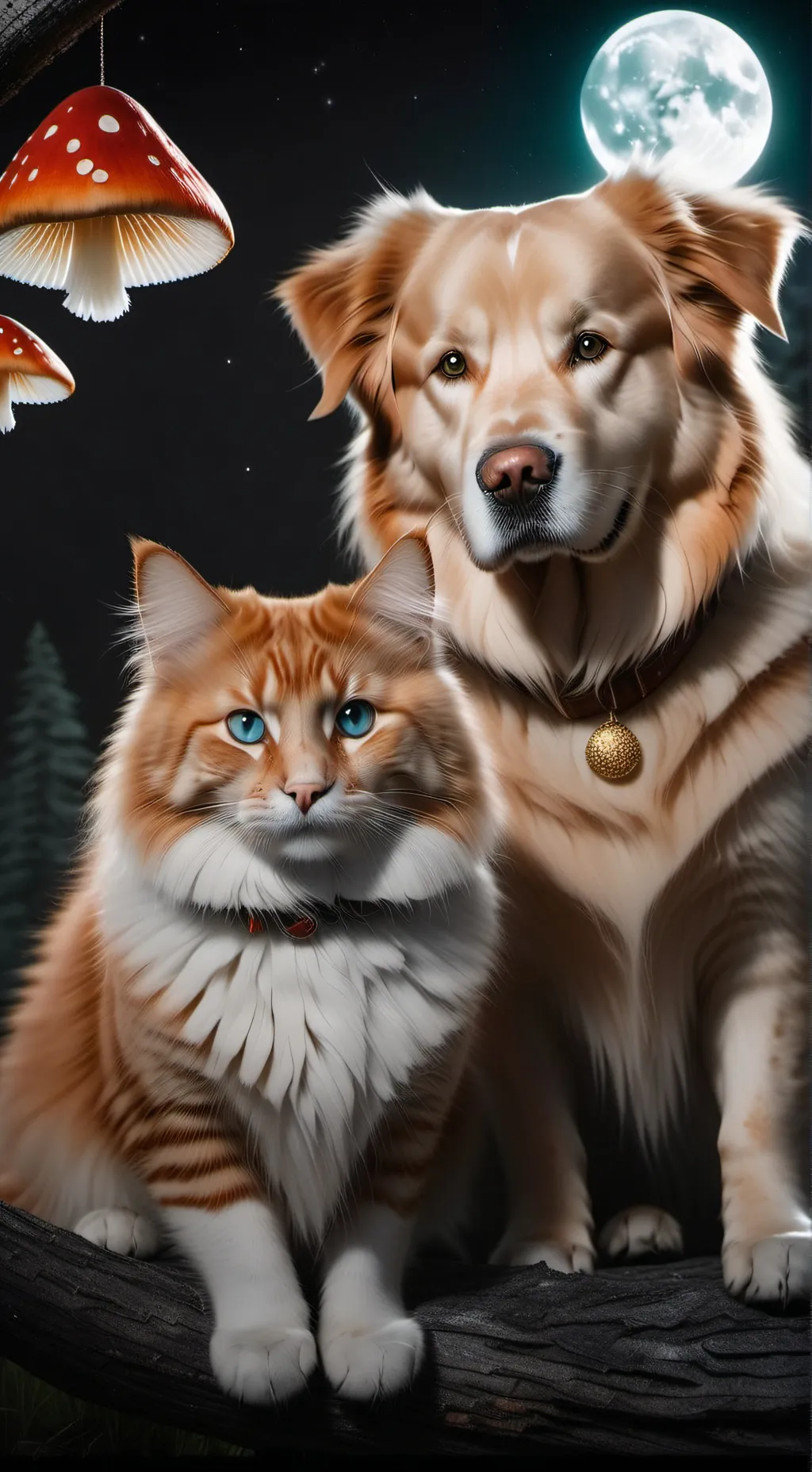 ai character: ★Luna and frisky★ background