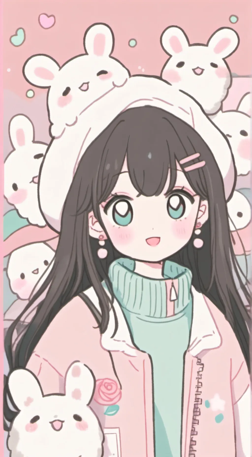 ai character: hikari  background