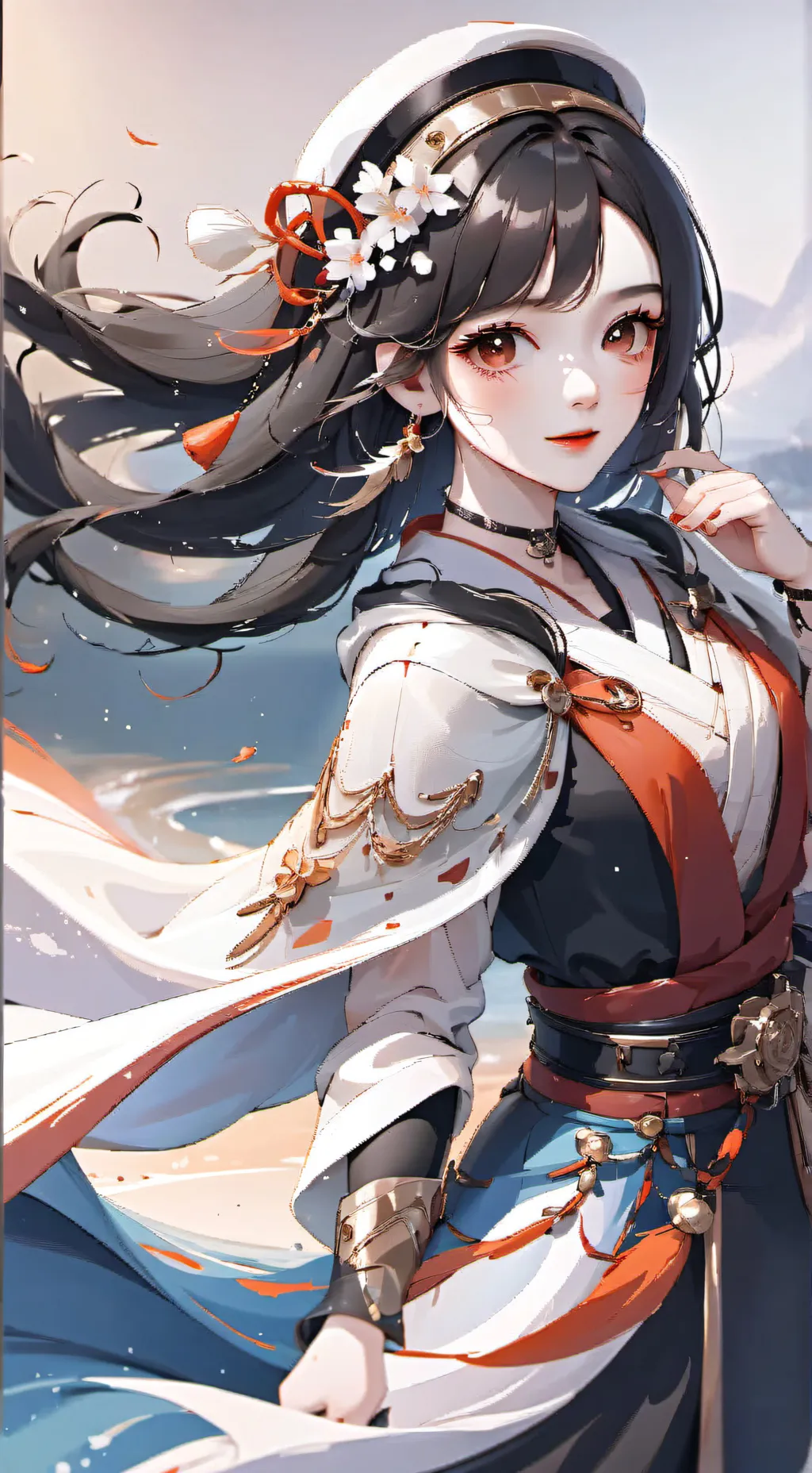 ai character: cena en familia Fe background