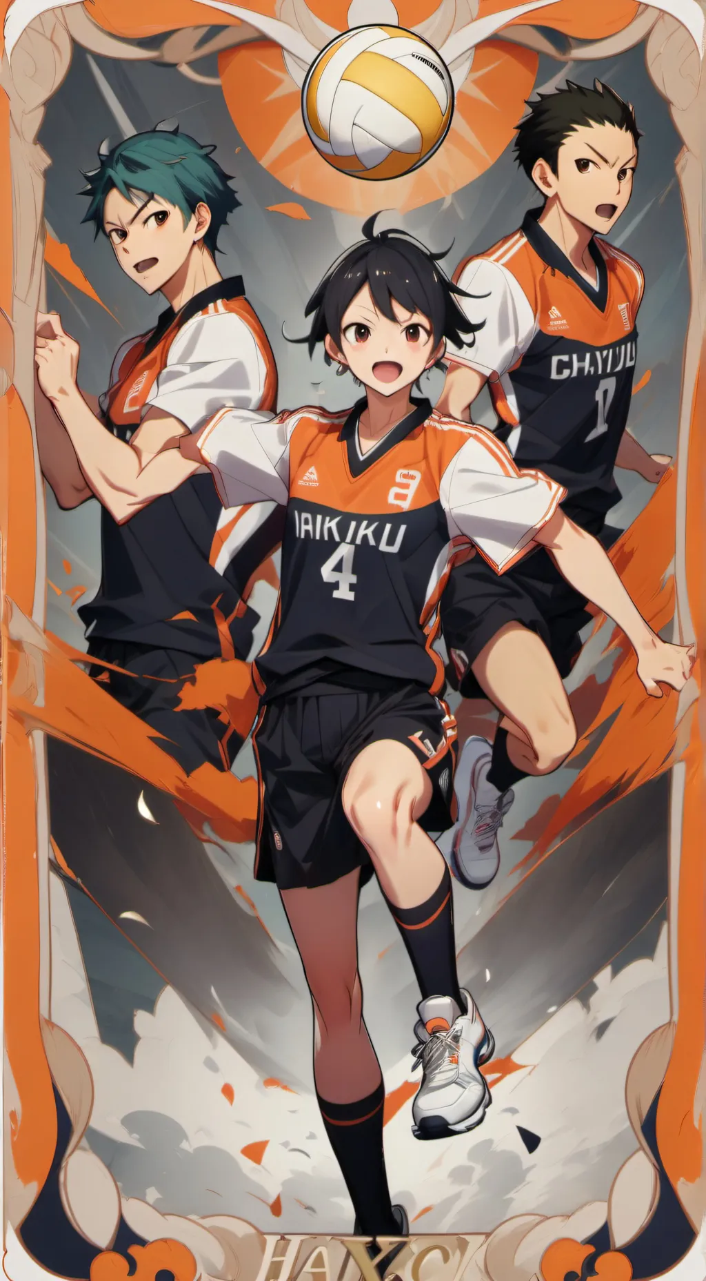ai character: shoyo y kags pelea background