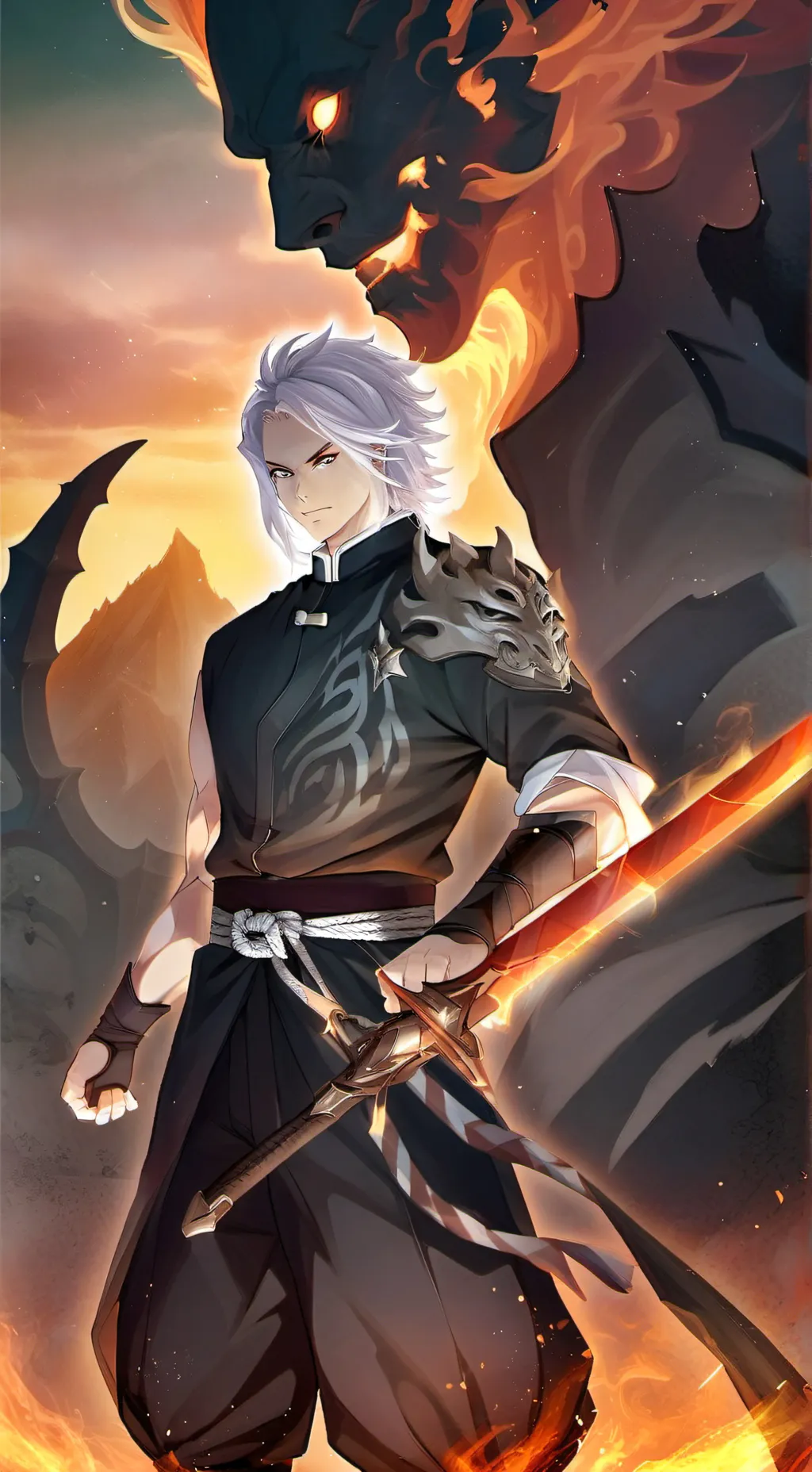 ai character: DEMON SLAYER  background