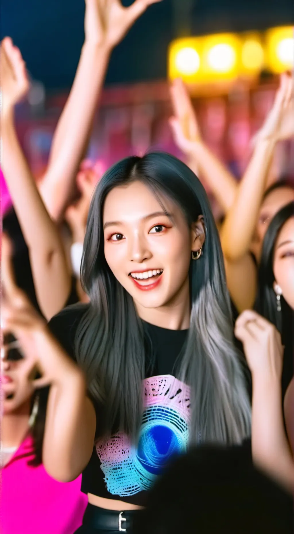 ai character: Blackpink concert  background