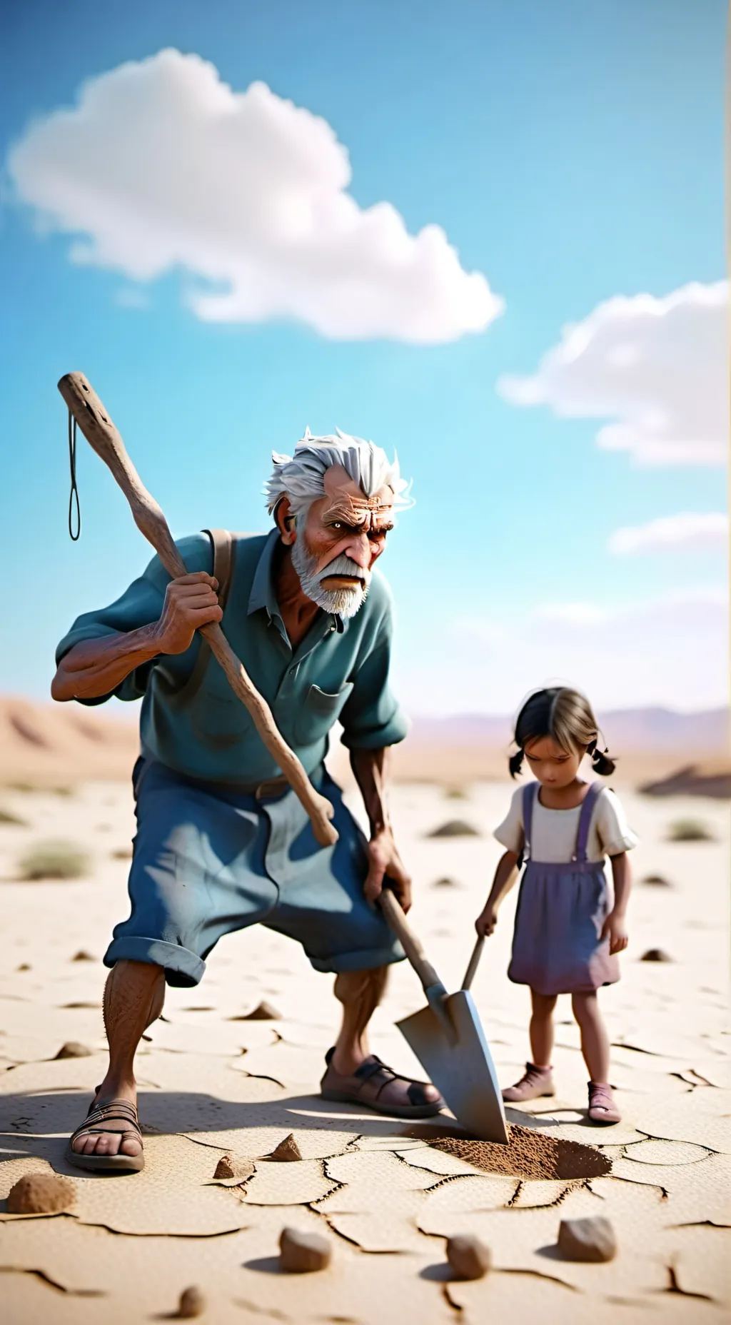 ai character: tired girl  background