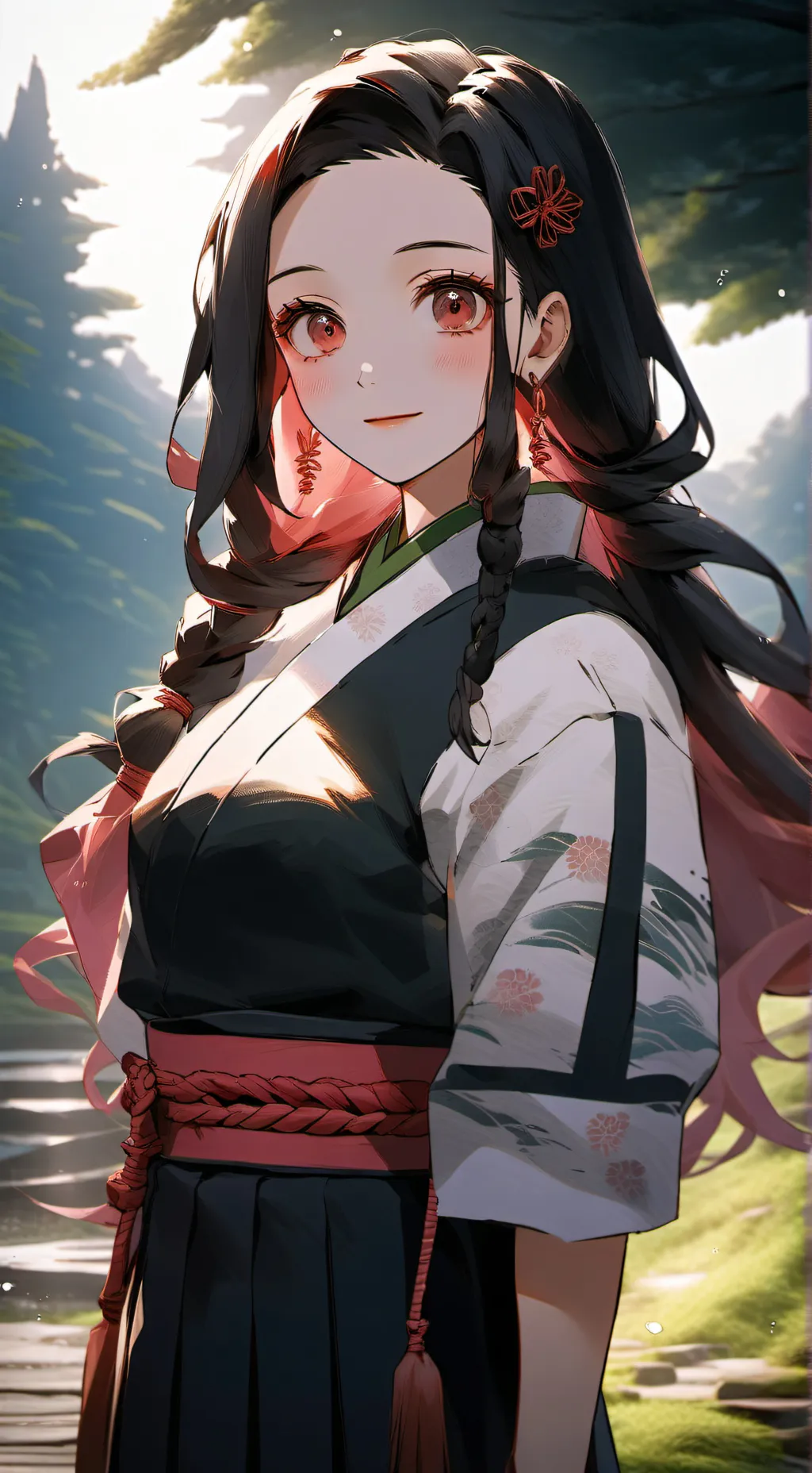 ai character: Nezuko kamado background