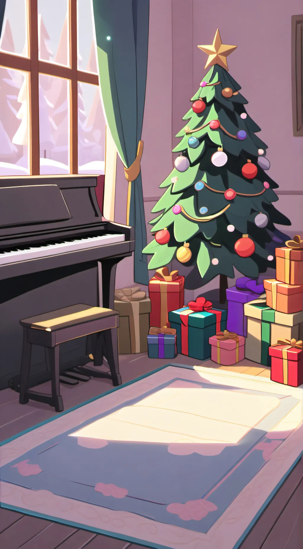 ai character: SG Christmas  background