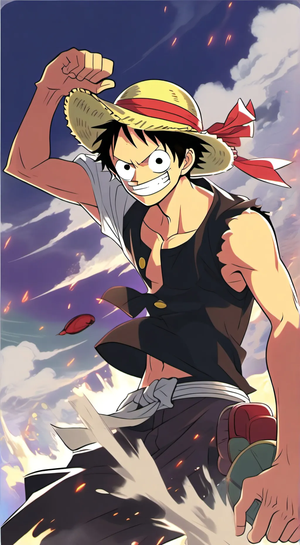 ai character: Luffy background
