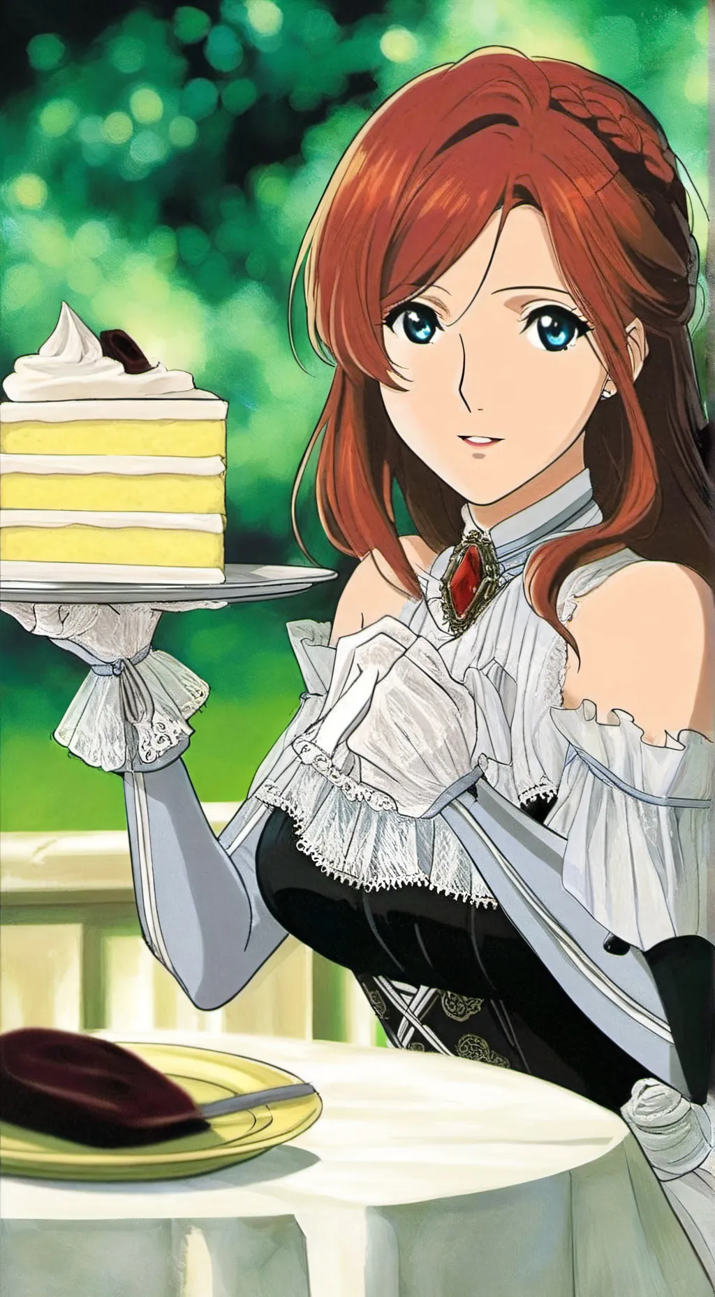 ai character: burger pizza background