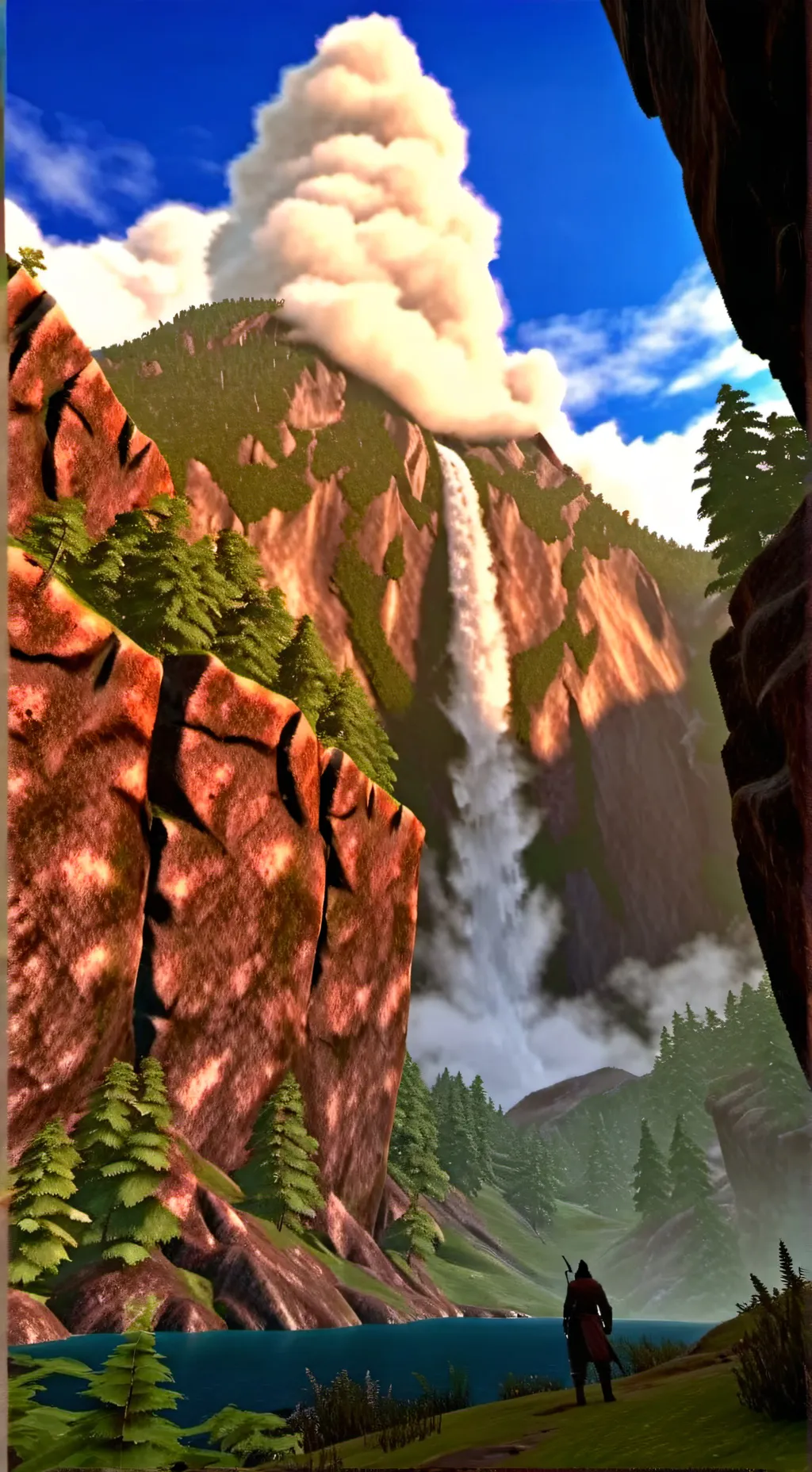 ai character: dragon in mountain background