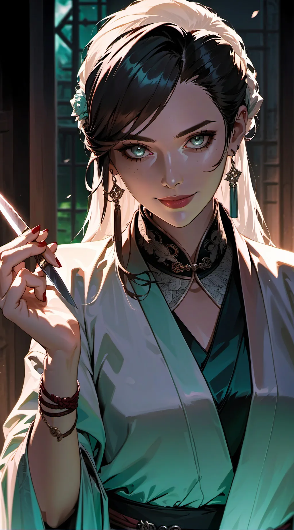 ai character: Creepy Fact Lady background