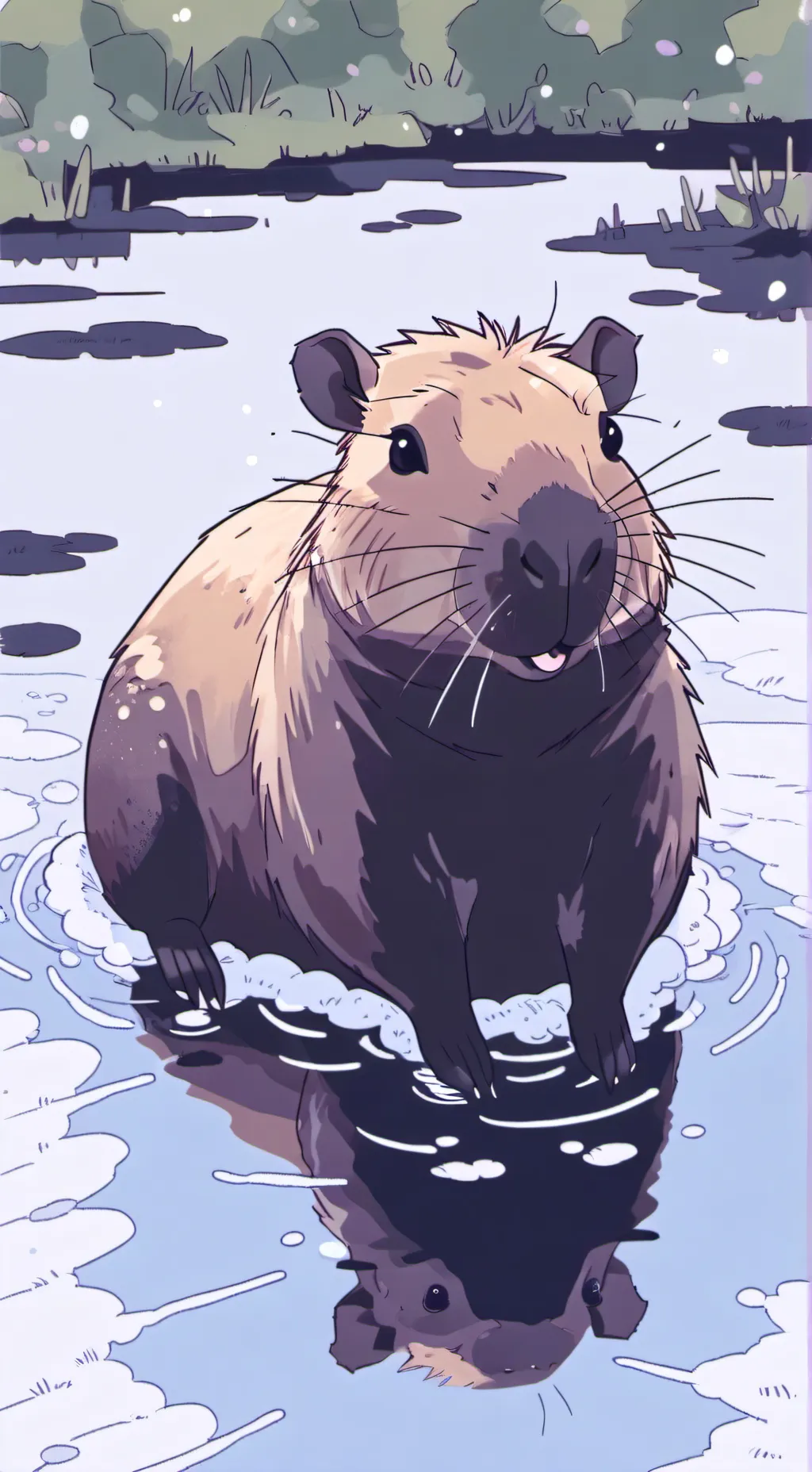 ai character: 🤎CAPYBARA🤎 background