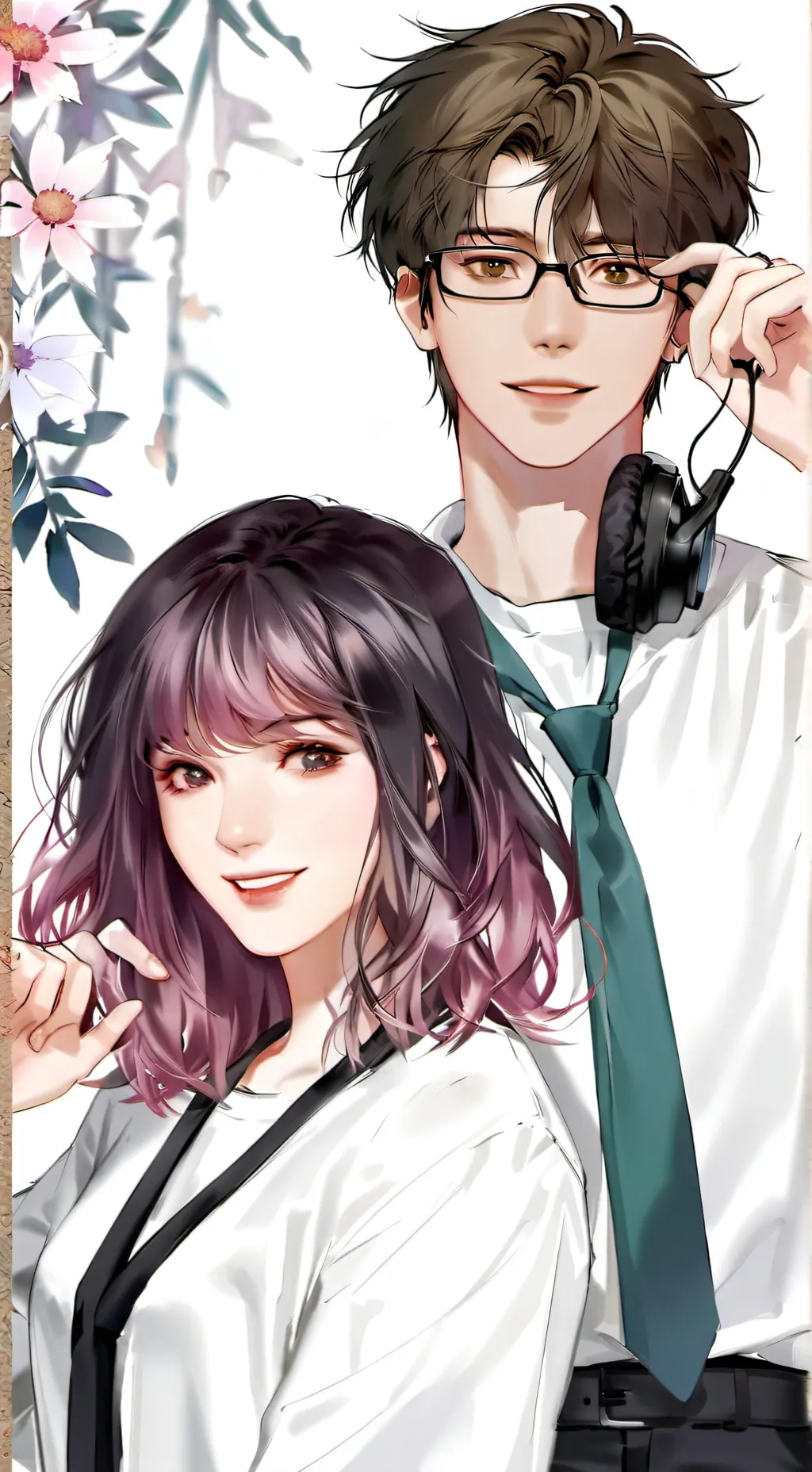 ai character: Amber and Lio 💔 background