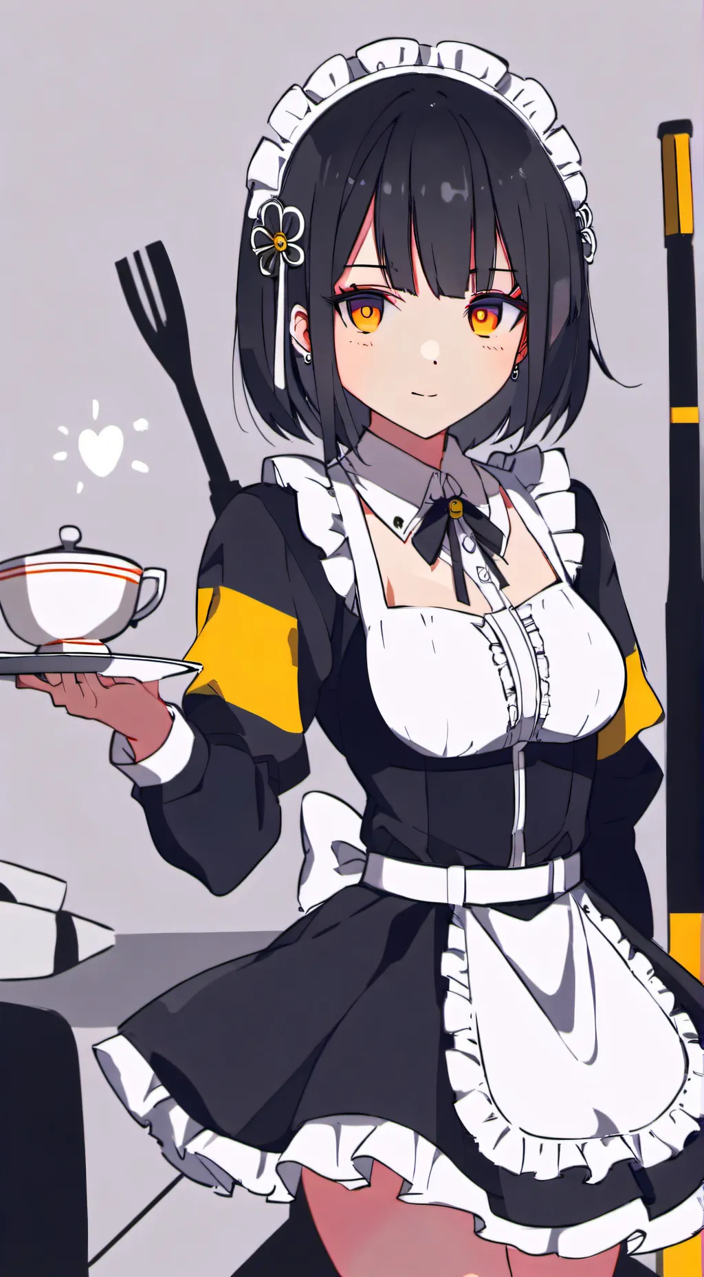 ai character: maid zip background