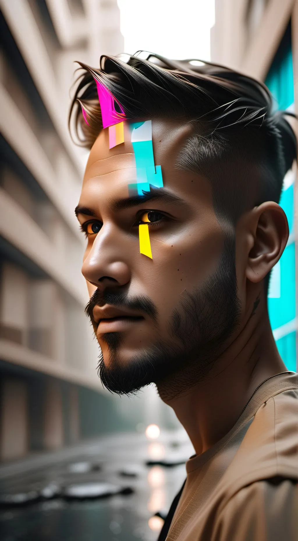 ai character: pibby glitch  background