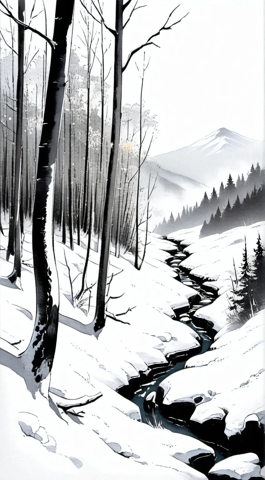 ai character: MHA Snow Day background