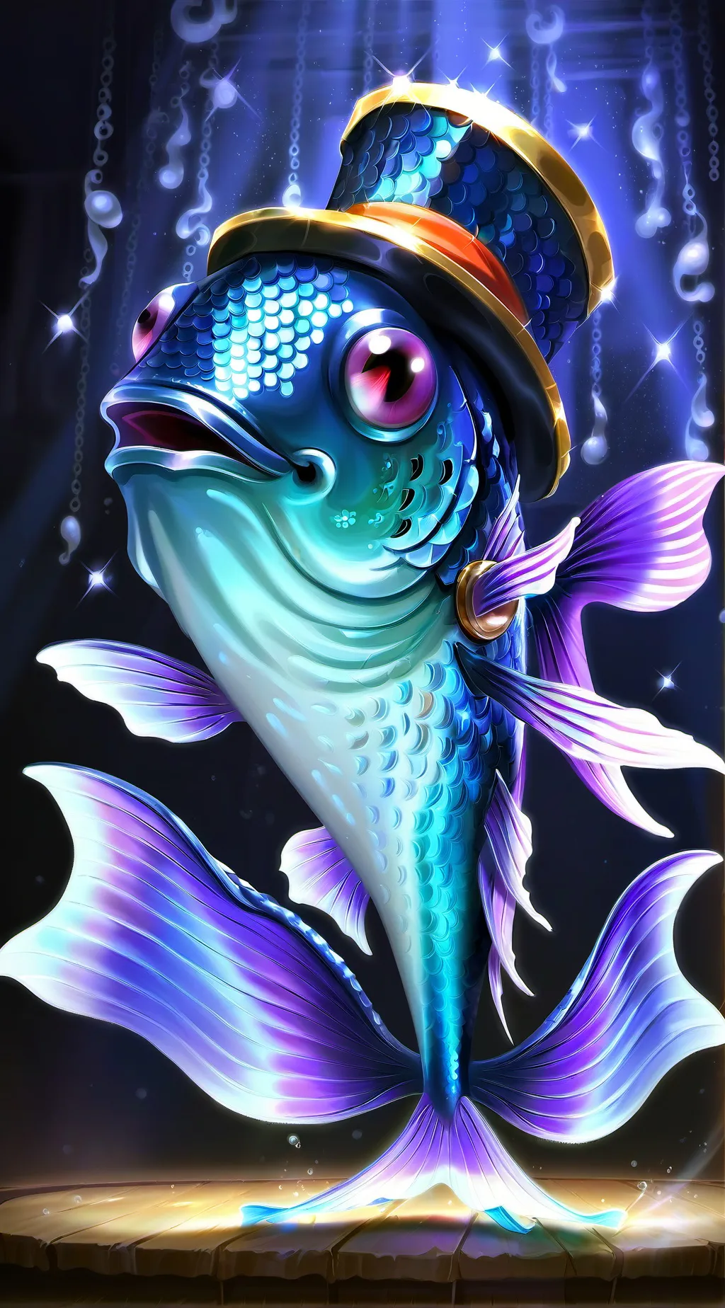 ai character: tap dancing fish🙂 background