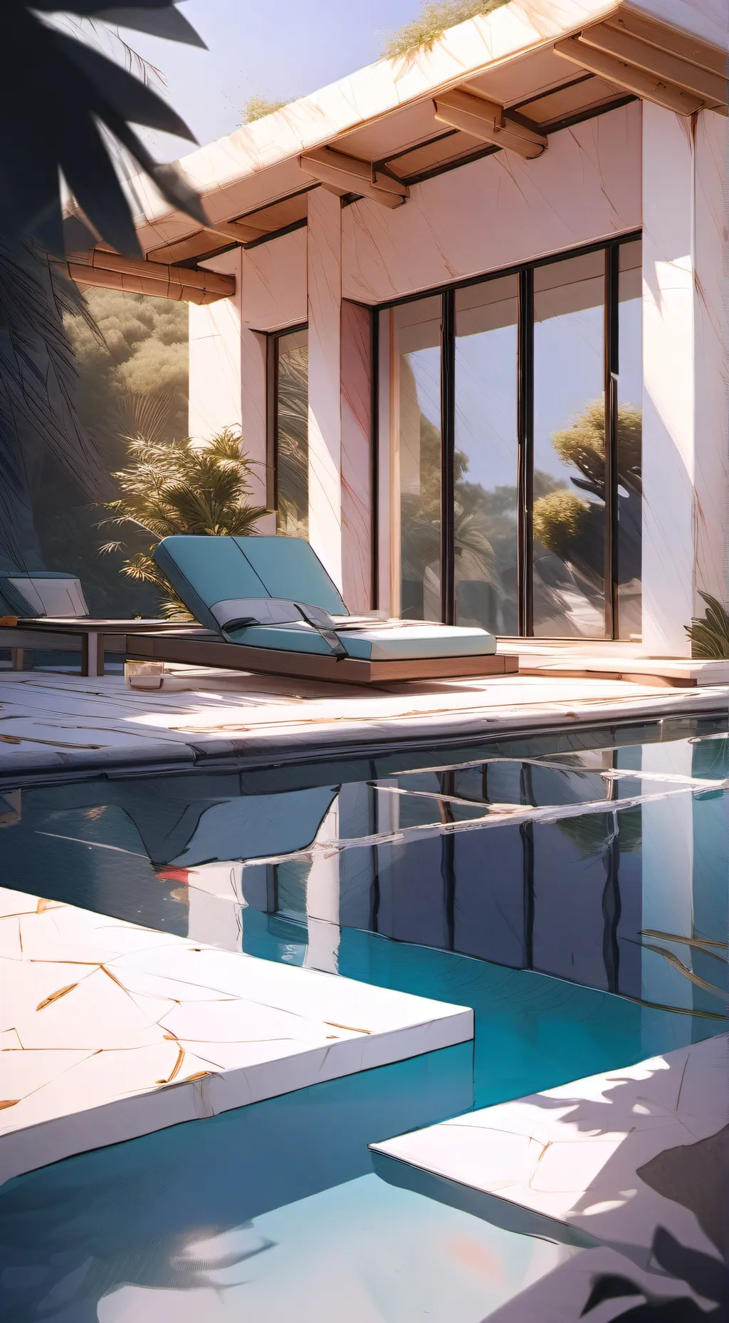 ai character: a normal pool background