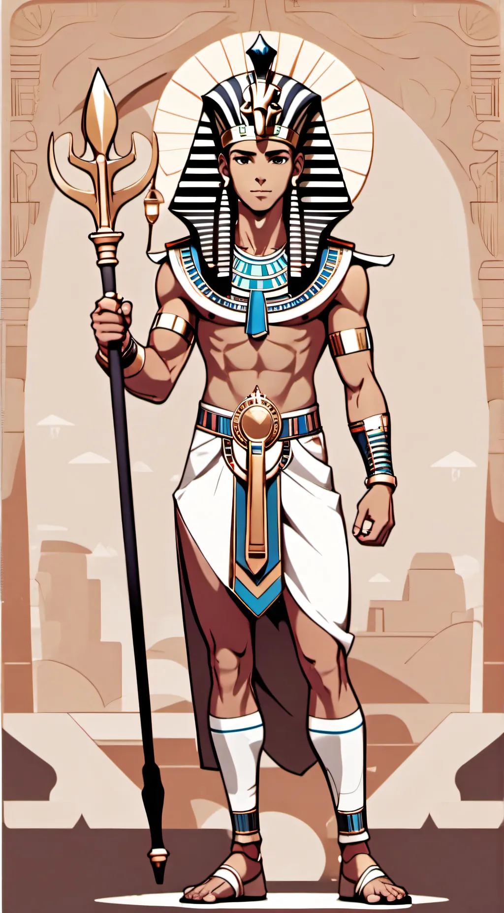 ai character: Фараон background