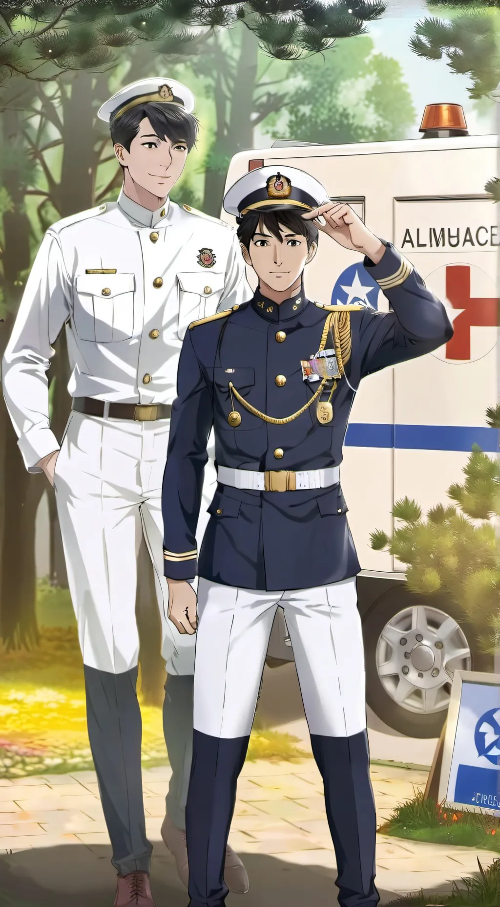 ai character: Nolan and Oliver  background